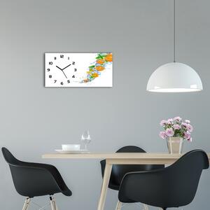 Moderní skleněné hodiny na stěnu Pomeranče pl_zsp_60x30_f_114418756