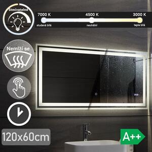 Aquamarin Koupelnové zrcadlo s LED osvětlením, 100 x 60 cm