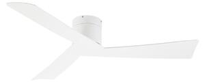 Stropní ventilátor Ventoro, bílý, kov, Ø 132 cm – Lucande Lucande, Ventoro, Bílá, Obývací pokoj, Kov, Moderní
