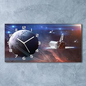 Skleněné hodiny na stěnu Vesmírná loď pl_zsp_60x30_f_115591657