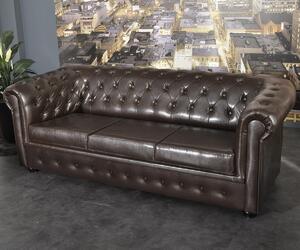 Chesterfield Bis Pohovka 3M antique brown