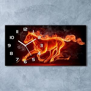 Skleněné hodiny na stěnu Kůň v plamenech pl_zsp_60x30_f_11746508