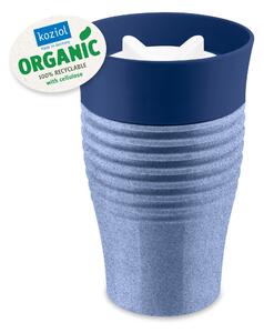 SAFE TO GO pohár(šálek) s uzávěrem 400 ml modrá ORGANIC Koziol (barva-organic modrá)