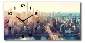 Skleněné hodiny na stěnu New York ptačí pohled pl_zsp_60x30_f_117684952