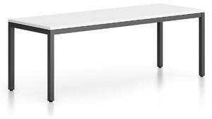 Lavice FRAME, černá podnož, 1685 x 404 x 468 mm, bílá
