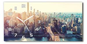 Skleněné hodiny na stěnu New York ptačí pohled pl_zsp_60x30_f_117684952