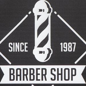 Kovová cedule ve tvaru štítu Barber Shop 4