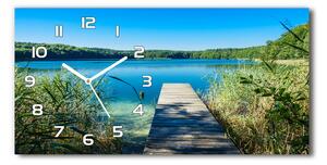 Skleněné hodiny na stěnu Molo nad jezerem pl_zsp_60x30_f_119795565