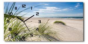 Skleněné hodiny na stěnu tiché Mřežino pláž pl_zsp_60x30_f_120152724