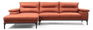 Designová rohová sedačka Faunia 309 cm oranžová - levá