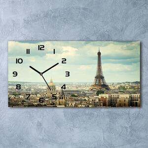 Skleněné hodiny na stěnu Eiffelova věž Paříž pl_zsp_60x30_f_120415657