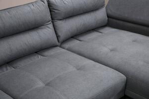 Designová rohová sedačka Faunia 309 cm šedá - pravá