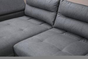 Designová rohová sedačka Faunia 309 cm šedá - levá