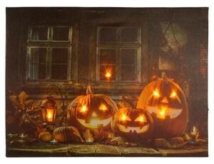 Nexos 86703 Nástěnná malba Halloween, 30 x 40 cm, 9 LED