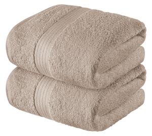 Livarno home Froté ručník, 50 x 100 cm, 500 g/m2, 2 kusy (béžová) (100387923002)