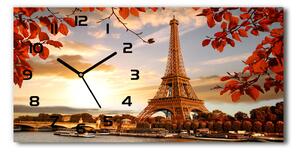 Skleněné hodiny na stěnu Eiffelova věž Paříž pl_zsp_60x30_f_126000678