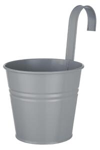 ZINC Květináč na zavěšení 16 cm - šedá