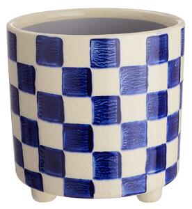 NEW DELFT Květináč šachovnice 13,5 cm - modrá