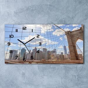 Skleněné hodiny na stěnu tiché Most New York pl_zsp_60x30_f_133608288