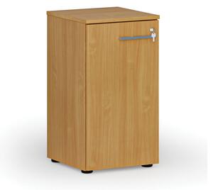 Nízká kancelářská skříň s dveřmi PRIMO WOOD, 740 x 400 x 420 mm, buk