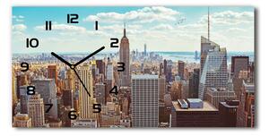 Skleněné hodiny na stěnu New York ptačí pohled pl_zsp_60x30_f_133162590