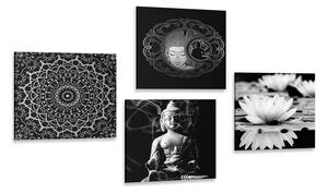 Set obrazů klidný Buddha