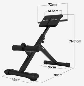 Gorilla Sports Hyperextenzní lavička skládací, černá