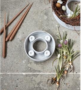 House Doctor Betonový svícen Ring Grey - 26 cm HD170