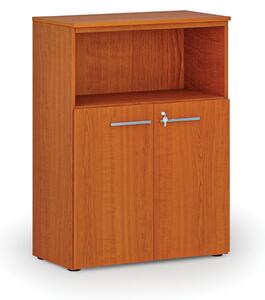 Kombinovaná kancelářská skříň PRIMO WOOD, 1087 x 800 x 420 mm, třešeň