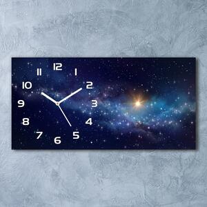 Moderní skleněné hodiny na stěnu Vesmír pl_zsp_60x30_f_144381988