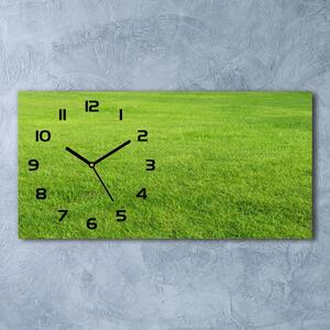 Skleněné hodiny na stěnu tiché Zelená tráva pl_zsp_60x30_f_141153462