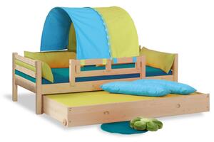 Dětská postel - jednolůžko DOMINO se zábranou D901, D902 - TZ, masiv smrk