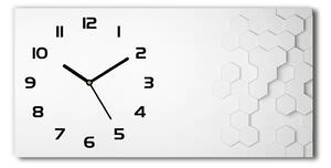 Skleněné hodiny na stěnu Šestiúhelníky pozadí pl_zsp_60x30_f_150913101