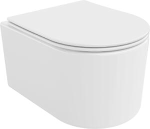 Mexen SOFIA Rimless závěsná wc mísa se sedátkem s pomalým zavíráním, 49 x 37 cm, bílá, 30540300