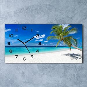 Skleněné hodiny na stěnu Tropická pláž pl_zsp_60x30_f_158283371