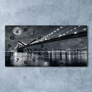 Skleněné hodiny na stěnu Brooklinský most pl_zsp_60x30_f_15676398