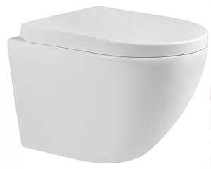 Mexen LENA Rimless, závěsná WC mísa se sedátkem pomalu-padajícím, 48 x 36 cm, bílá, 30221000