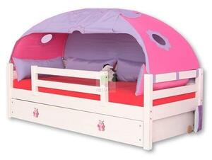 Dětská postel - jednolůžko DOMINO D901- RF, masiv smrk - bílá