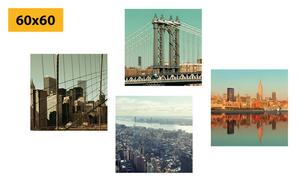 Set obrazů výhled na město New York