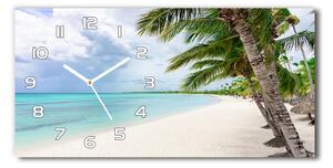 Skleněné hodiny na stěnu Tropická pláž pl_zsp_60x30_f_176119996