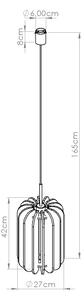 Sollux SL.1858 - Lustr na lanku MULA 1xE27/15W/230V pr. 27 cm žlutá