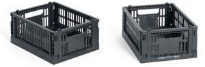 HAY Úložný box Colour Crate Mini set 2ks, charcoal