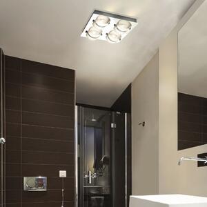 Rabalux 5492 LED koupelnové přisazené stropní bodové svítidlo Tony 4x5W | 1460lm | 4000K | IP44 - chrom
