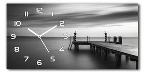 Skleněné hodiny na stěnu Molo nad jezerem pl_zsp_60x30_f_179985684
