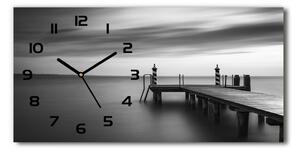 Skleněné hodiny na stěnu Molo nad jezerem pl_zsp_60x30_f_179985684
