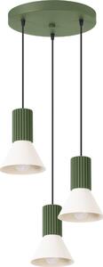 Sollux SL.1873 - Lustr na lanku ESTRIA 3xE14/10W/230V pr. 30 cm zelená