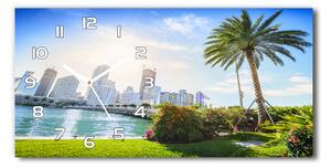 Moderní skleněné hodiny na stěnu Miami USA pl_zsp_60x30_f_189099838