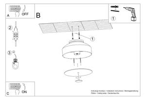 Sollux SL.1677 - Stropní svítidlo OMIQ 4xE27/15W/230V pr. 30 cm bílá