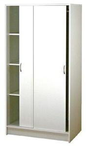 Šatní skříň s posuvnými dveřmi IA5223B - lamino bílá