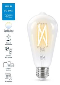 LED Stmívatelná žárovka ST64 E27/6,7W/230V 2700-6500K CRI 90 Wi-Fi - WiZ